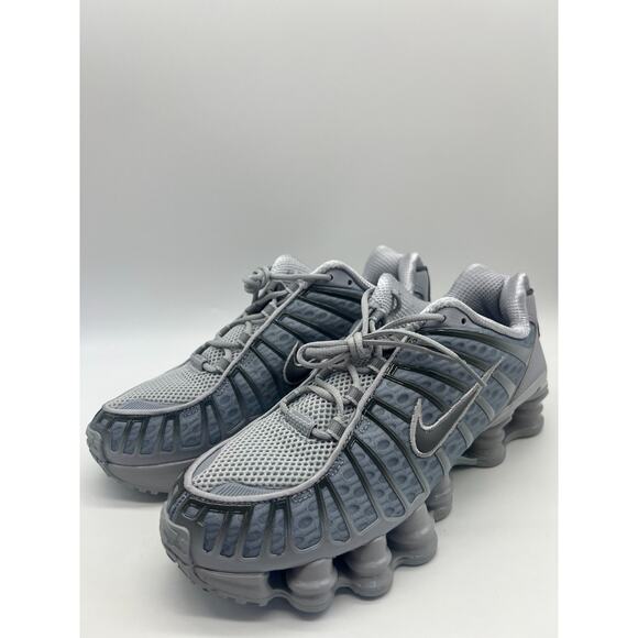 Nike Shox TL Men's Size 8 Wolf Grey Iron Grey Running Shoes AV3595-015 - Picture 9 of 16